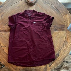 Figs Scrubs Maternity M top and MT pant Burgundy Used